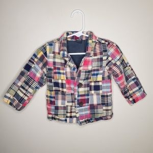 Old Navy Baby Boy Plaid Patchwork Jacket 12-18mo